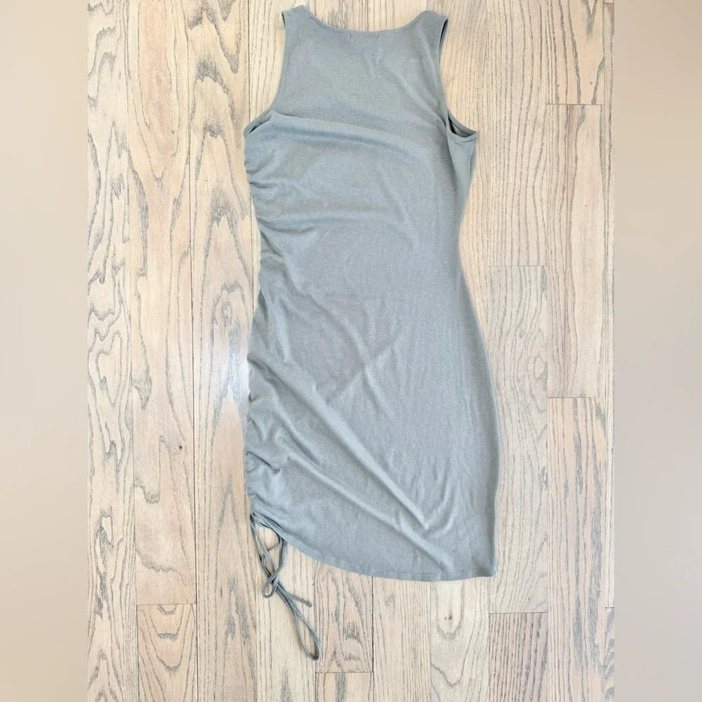 Trouvé Nordstrom Women’s Olive Green Ruched Dress Size X-Small - Picture 5 of 8